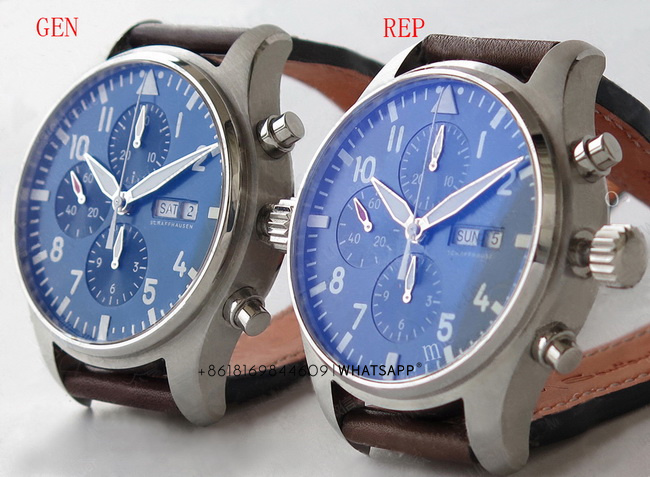 Comparison and Detailed Introduction of ZF Factory IWC PILOT'S WATCH CHRONOGRAPH Replica vs. Genuine 第7张