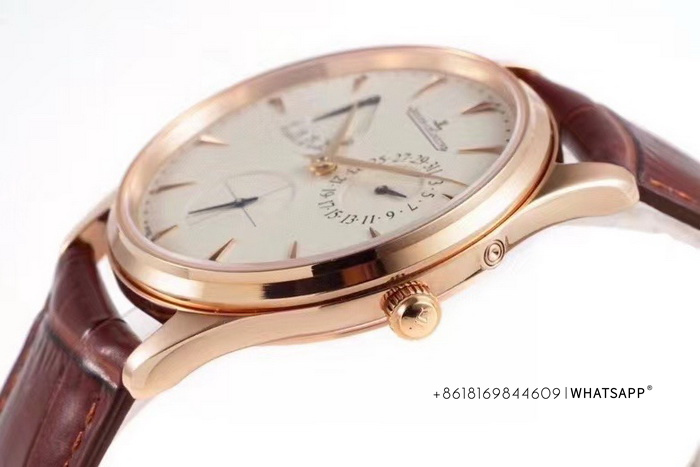 Top Replica Jaeger-LeCoultre MASTER ULTRA THIN 1372520 (Rose Gold) Watch for Sale 第8张