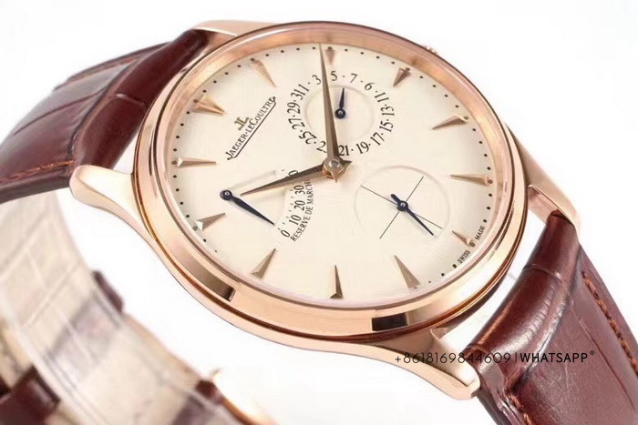 Top Replica Jaeger-LeCoultre MASTER ULTRA THIN 1372520 (Rose Gold) Watch for Sale 第6张