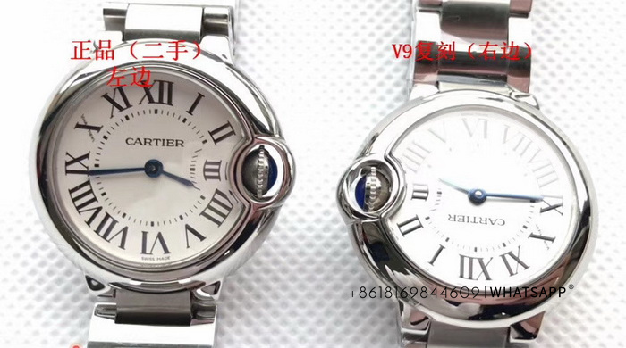 BALLON BLEU DE CARTIER WSBB0067 28mm Quartz 1:1 Clone Watch Comparison with the Genuine Version 第2张