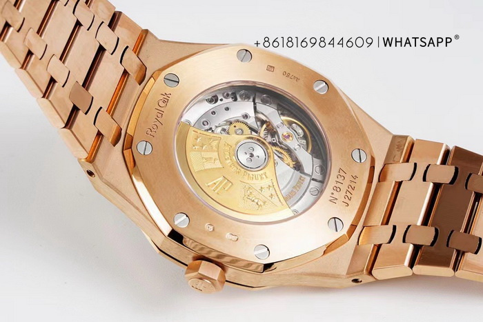 1:1 Copy ZF Factory Audemars Piguet ROYAL OAK 15400 (All Gold) Watch for Sale 第8张