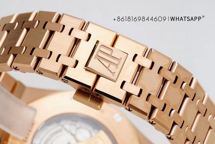 1:1 Copy ZF Factory Audemars Piguet ROYAL OAK 15400 (All Gold) Watch for Sale 第9张