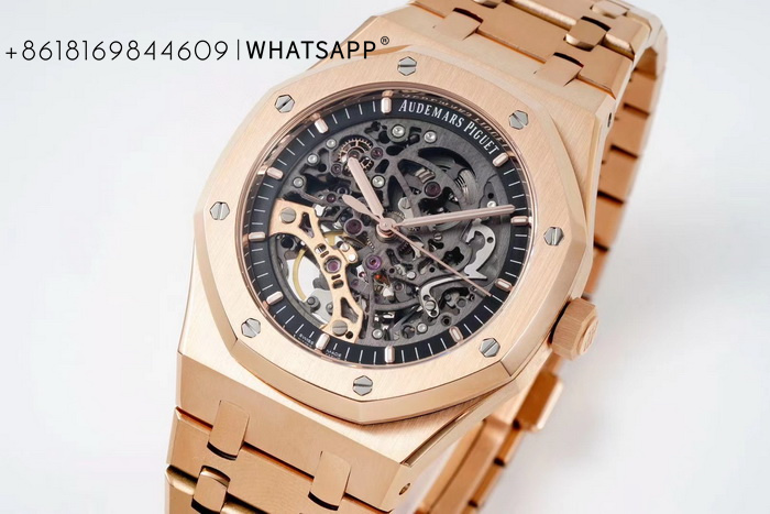 Super Copy Audemars Piguet Royal Oak 15407 (All Gold) Watch for Sale 第2张