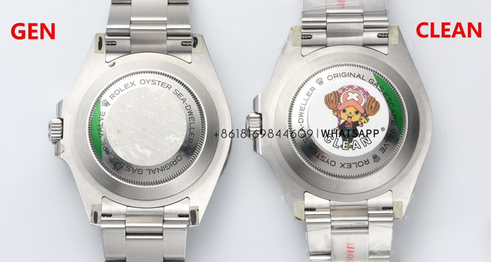 C Factory Rolex SEA-DWELLER 1:1 Replica Watch vs. Genuine Comparison 第4张