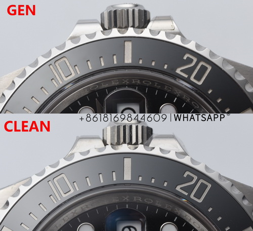 C Factory Rolex SEA-DWELLER 1:1 Replica Watch vs. Genuine Comparison 第6张