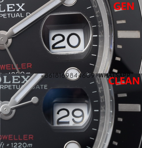 C Factory Rolex SEA-DWELLER 1:1 Replica Watch vs. Genuine Comparison 第8张