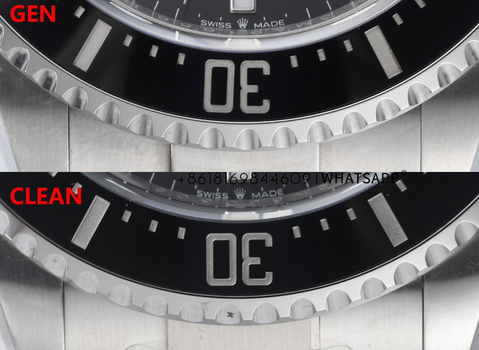 C Factory Rolex SEA-DWELLER 1:1 Replica Watch vs. Genuine Comparison 第7张