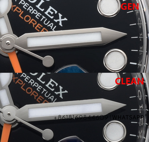 Comparison and review of the C Factory Rolex EXPLORER 2 (226570-0002) 1:1 replica watch versus the genuine article 第7张