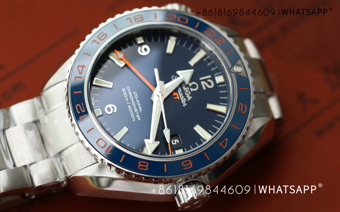 VS Factory Omega Seamaster 600M PLANET OCEAN GMT (Blue) Replica Watch for Sale 第7张