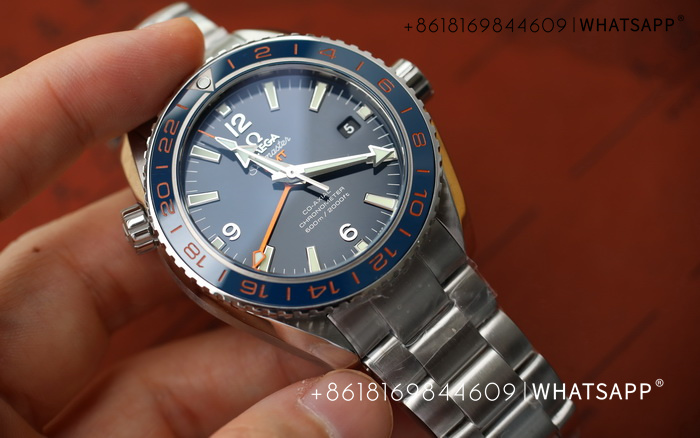 VS Factory Omega Seamaster 600M PLANET OCEAN GMT (Blue) Replica Watch for Sale 第4张