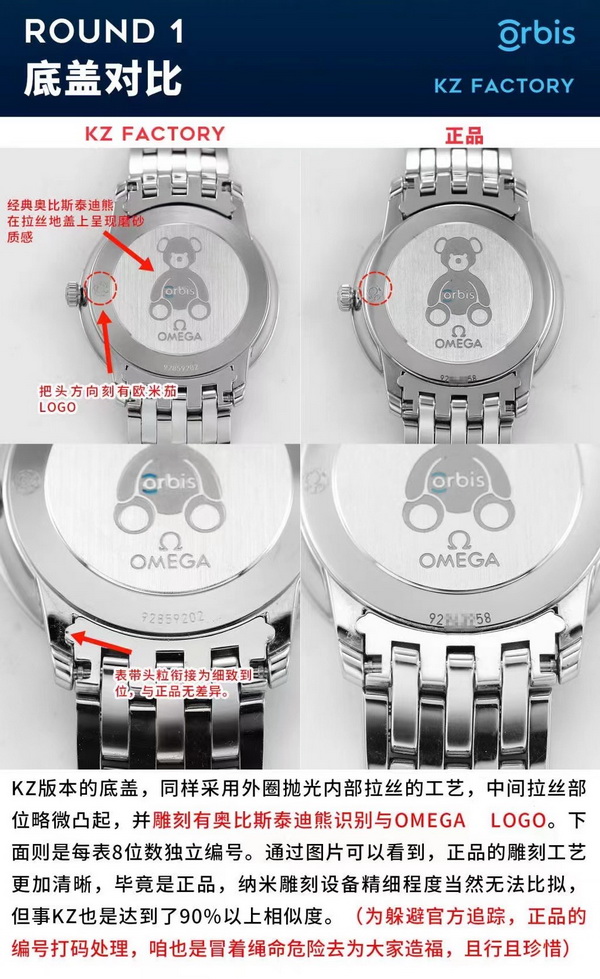 OMEGA Orbis Edition De Ville Prestige 27MM Women's Replica Watch Review: Real vs. Replica Comparison 第7张