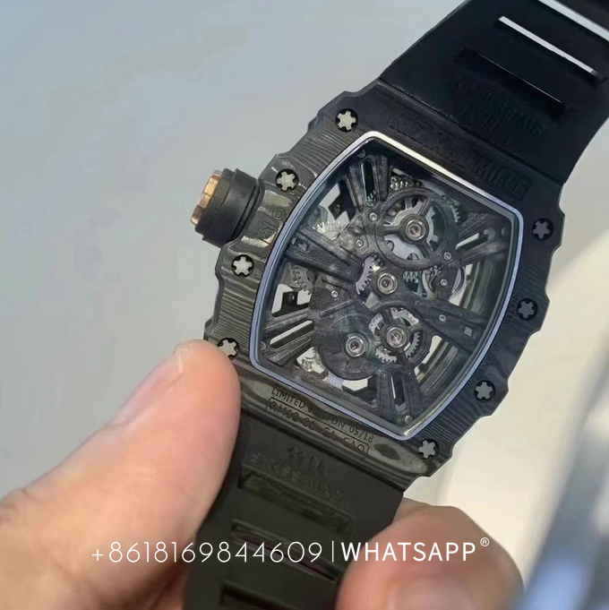 Richard Mille Carbon Fiber RM12-01 Tourbillon Replica Watch for Sale 第9张