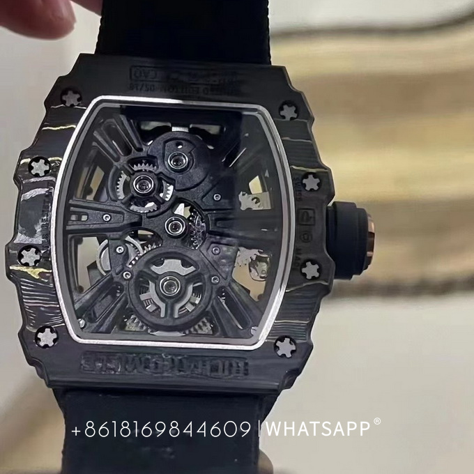 Richard Mille Carbon Fiber RM12-01 Tourbillon Replica Watch for Sale 第8张